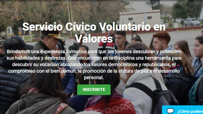 Resultado de imagen para servicio cÃvico voluntario gendarmeria