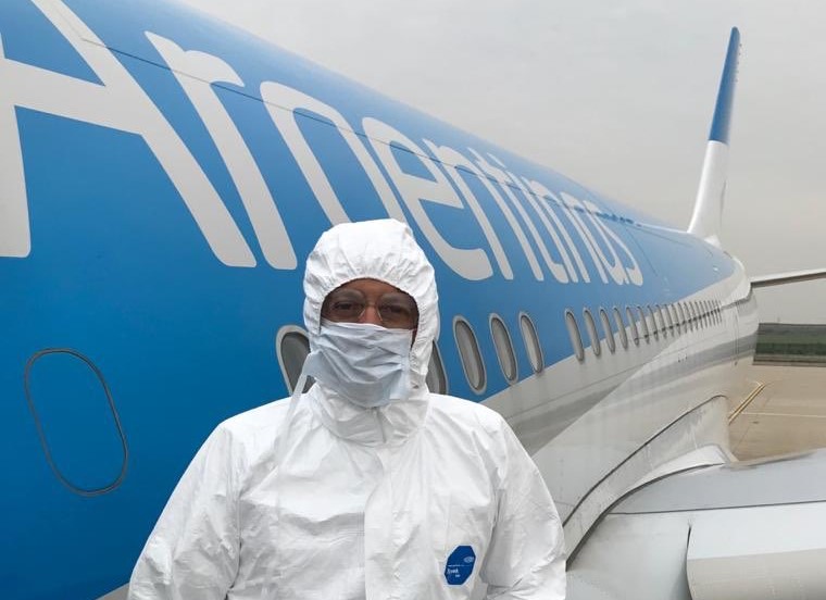 Un nuevo vuelo de Aerolíneas Argentinas arribó a Moscú para buscar una nueva partida de vacunas