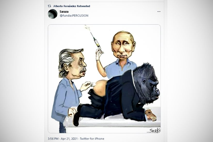 La caricatura que compartió el presidente