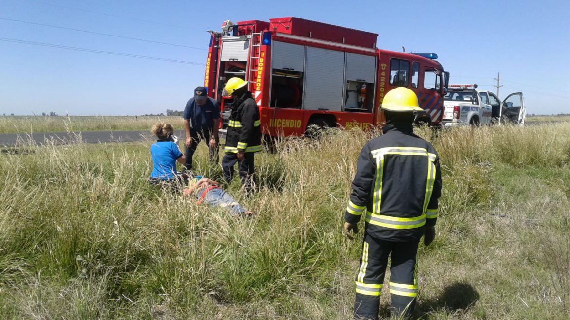 Vuelco en la ruta 102: hay cuatro heridos de Toay
