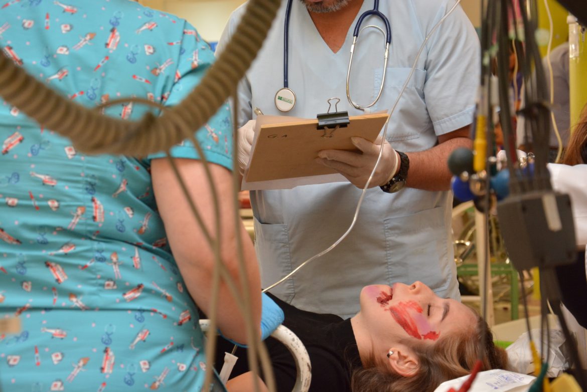 Las fotos del simulacro de emergencias en el Hospital Molas