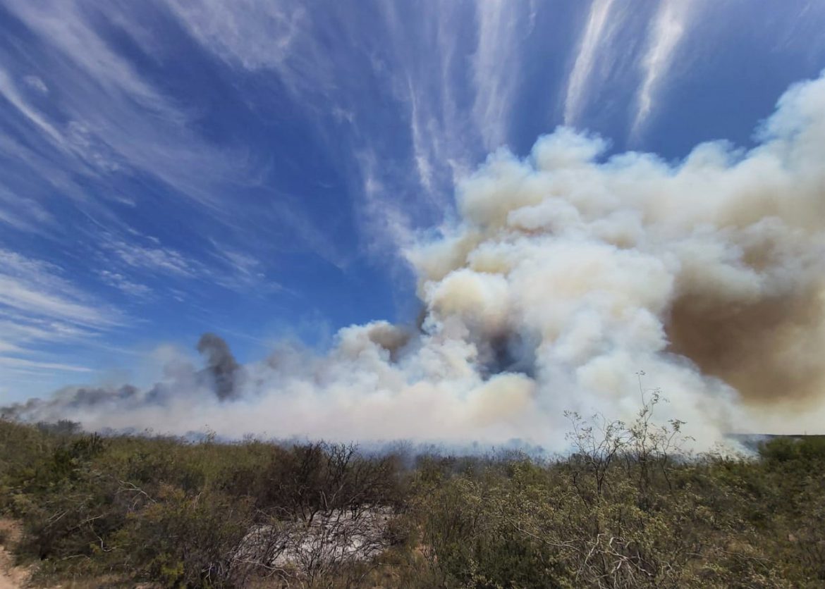 Impactantes fotos de un incendio en Chacharramendi