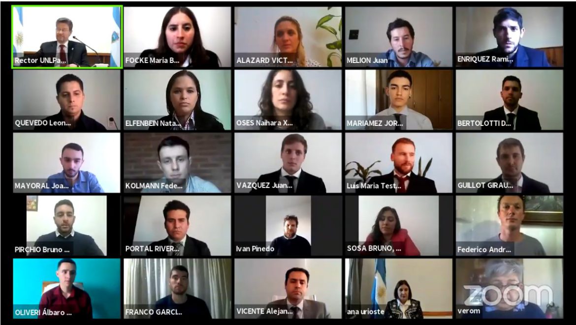 La UNLPam hizo sus primeros tres actos de colación por Zoom