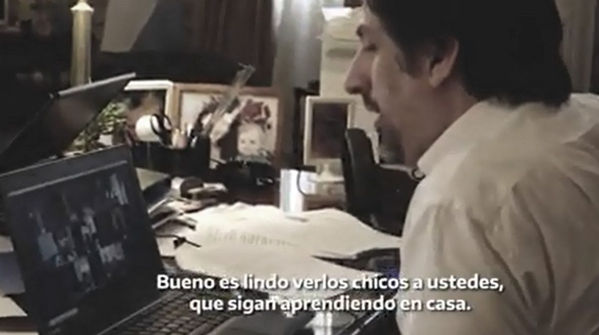 Santa Isabel: el ministro Trotta dialogó con Jeremías y otros alumnos de la Escuela 99