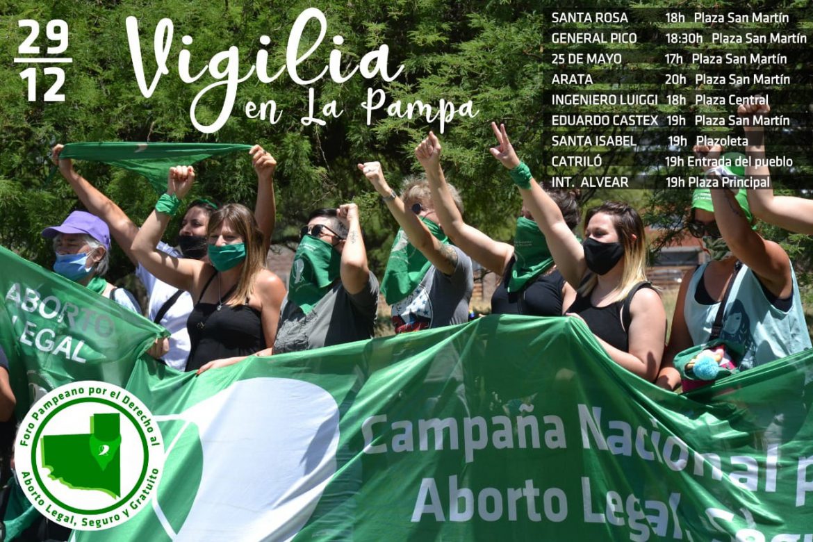 Vigilias en La Pampa para esperar el voto por el aborto legal