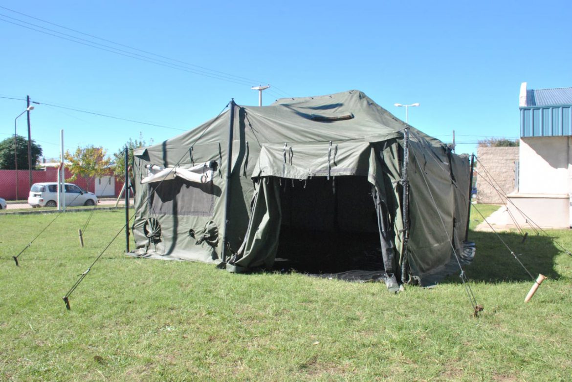 Covid: instalaron una carpa para tratamiento con ibuprofeno inhalado en Toay