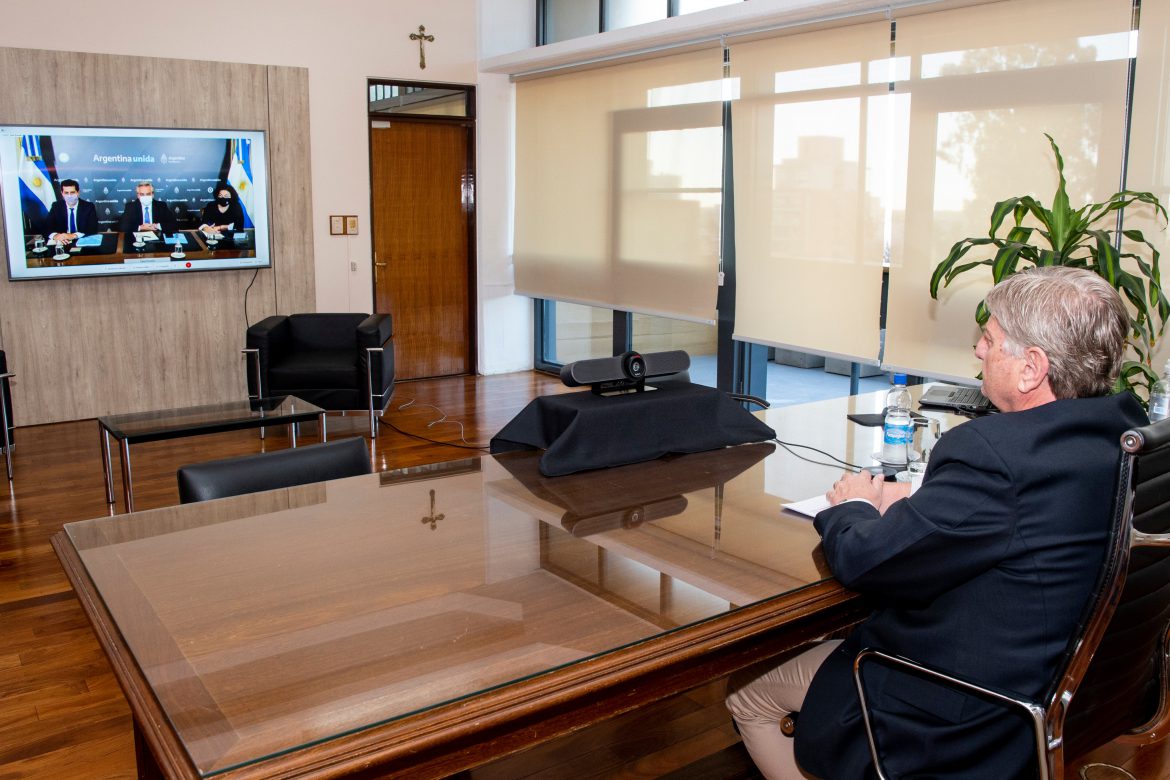 Alberto con Ziliotto y otros gobernadores: le plantearon que no cierre las escuelas