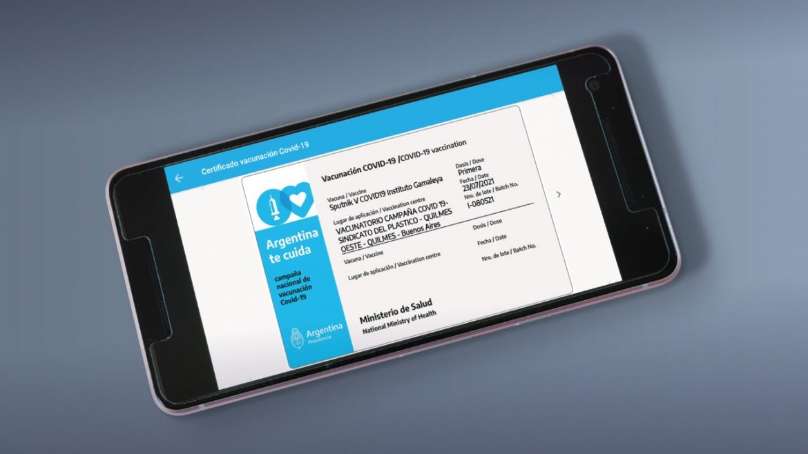 La credencial Mi Argentina será el documento internacional de vacunación contra el coronavirus