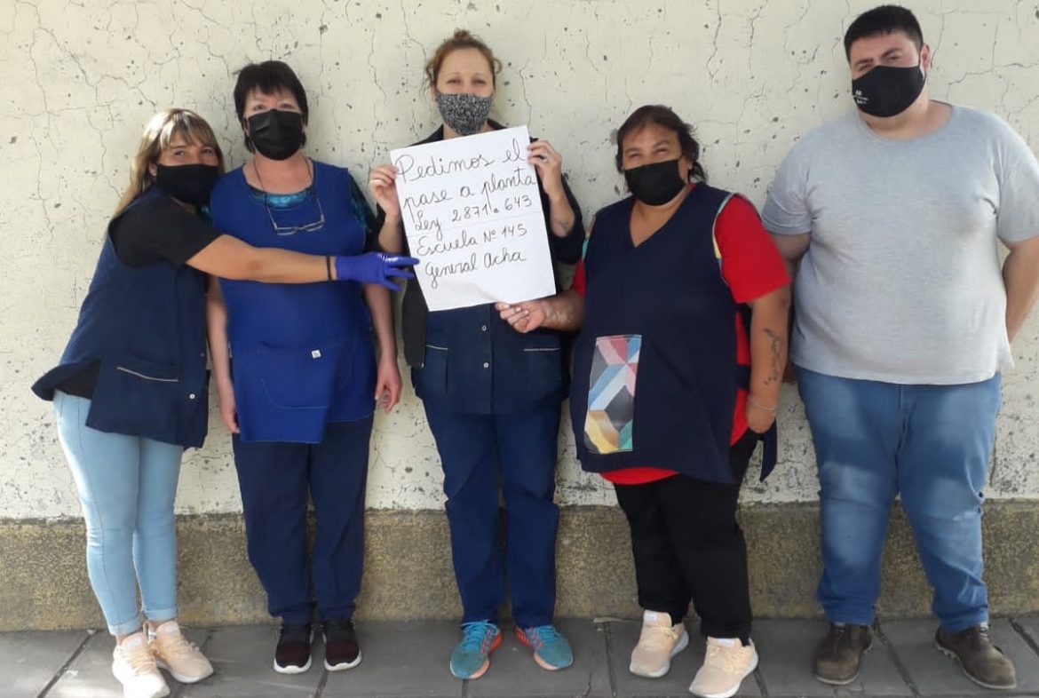 En Acha, otra jornada de reclamo de porteros y porteras para pasar la Ley 643