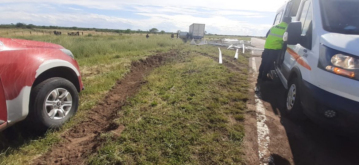 Doble vuelco en la ruta 143: una mujer embarazada y su pareja con lesiones