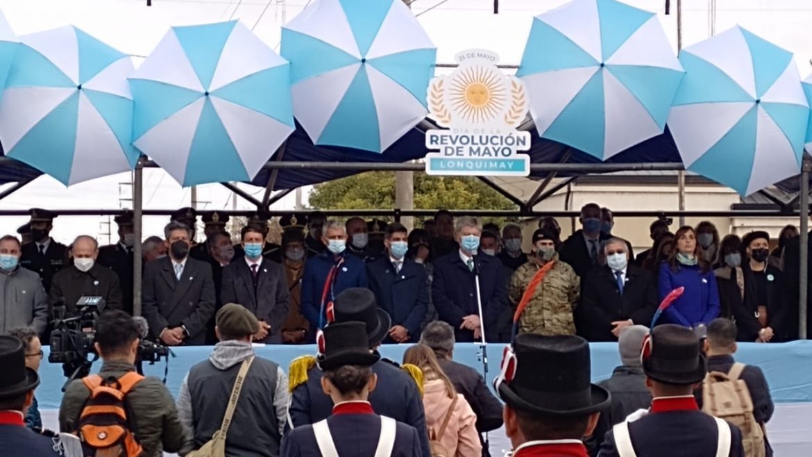 Ziliotto encabezó el acto del 25 de Mayo en Lonquimay