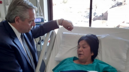 El presidente visitó a Milagro Sala y denunció su “injusta detención”