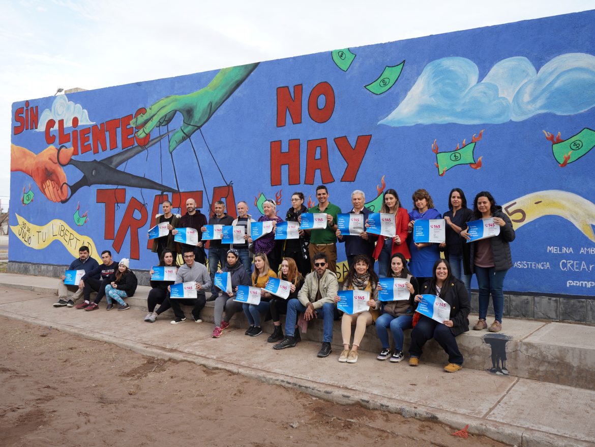 Inauguraron mural por el Día Internacional de la Lucha contra la Trata de Personas