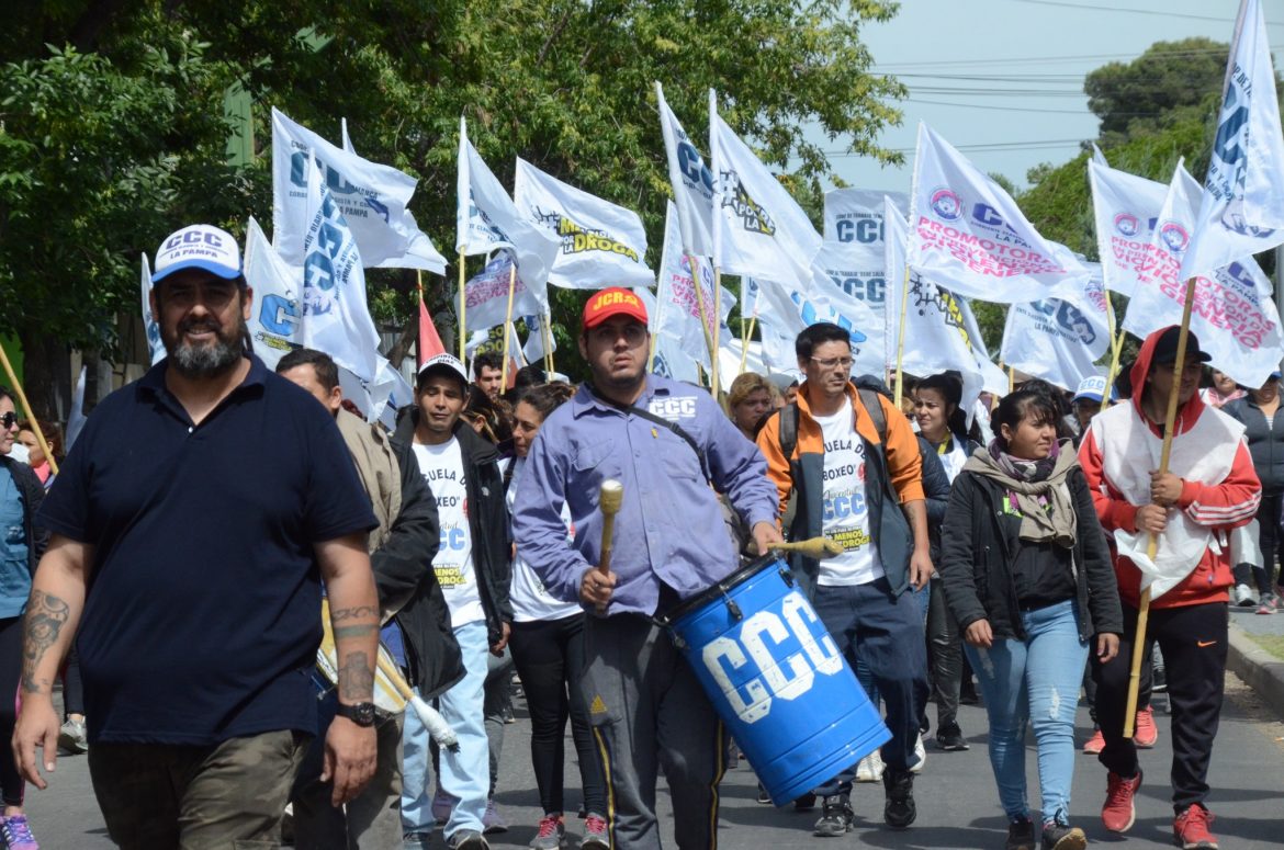 La CCC se movilizó en Santa Rosa por las “emergencias populares”