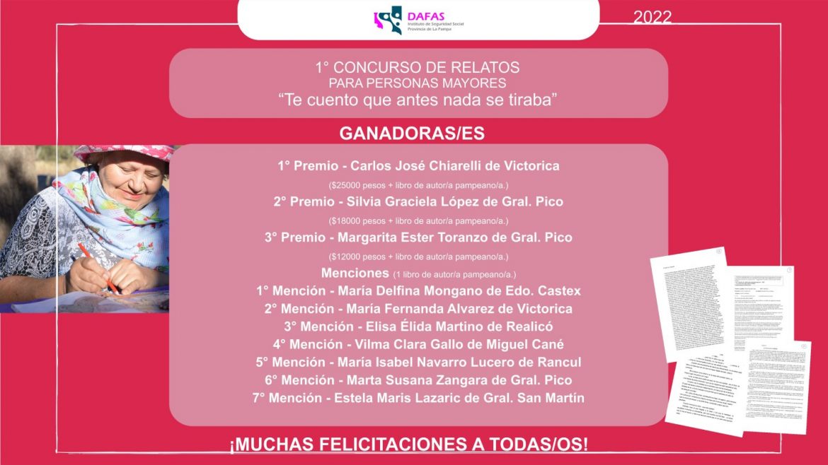 Dafas presenta los relatos del concurso “Te cuento que antes nada se tiraba”