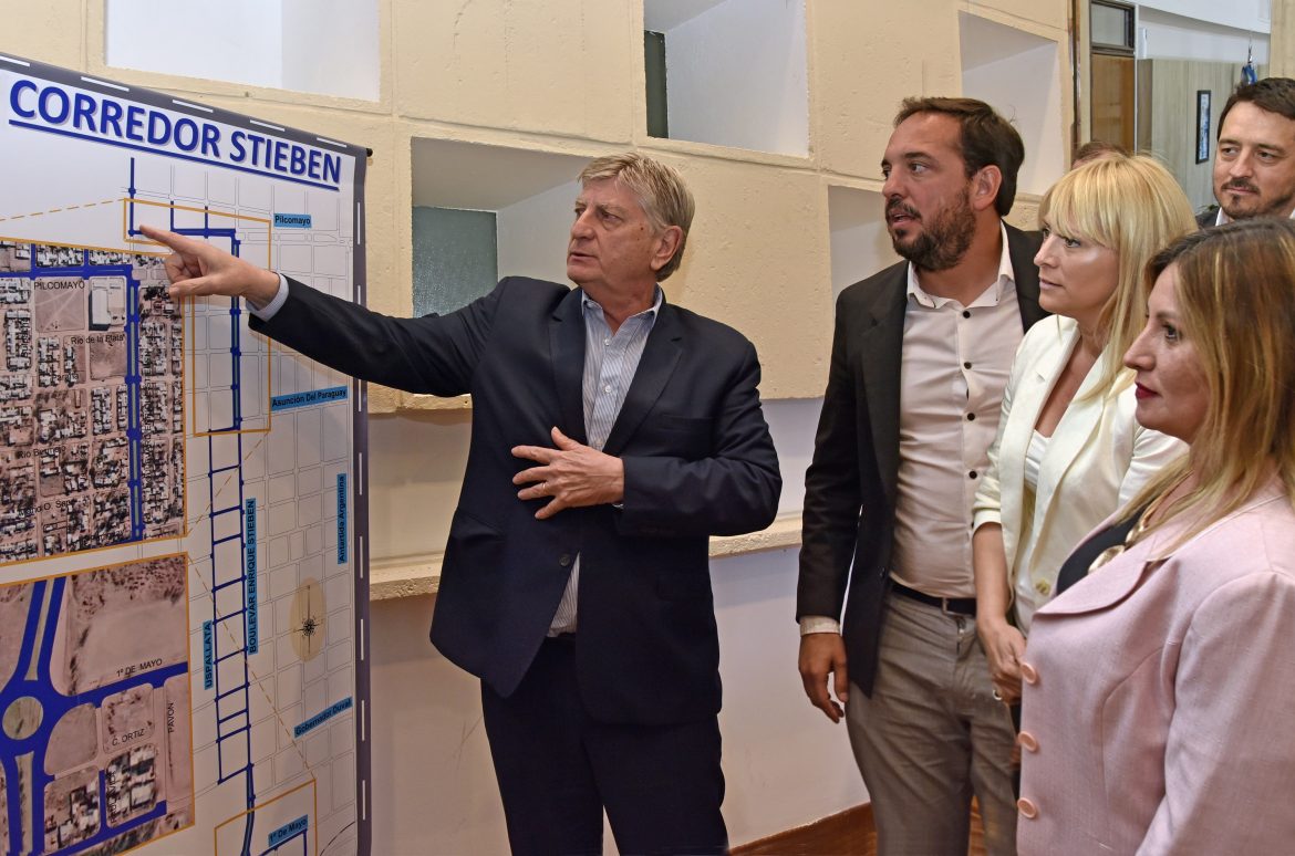 Ziliotto y Di Nápoli anuncian corredor pavimentado de la Stieben y tres nuevas rotondas