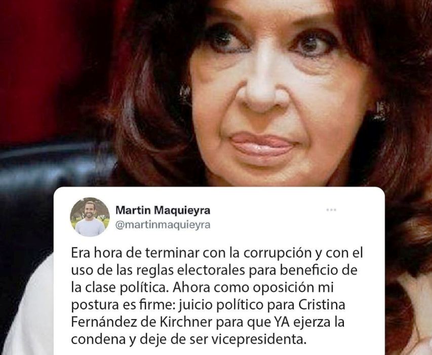 Condena a CFK: Maquieyra pide iniciarle juicio político