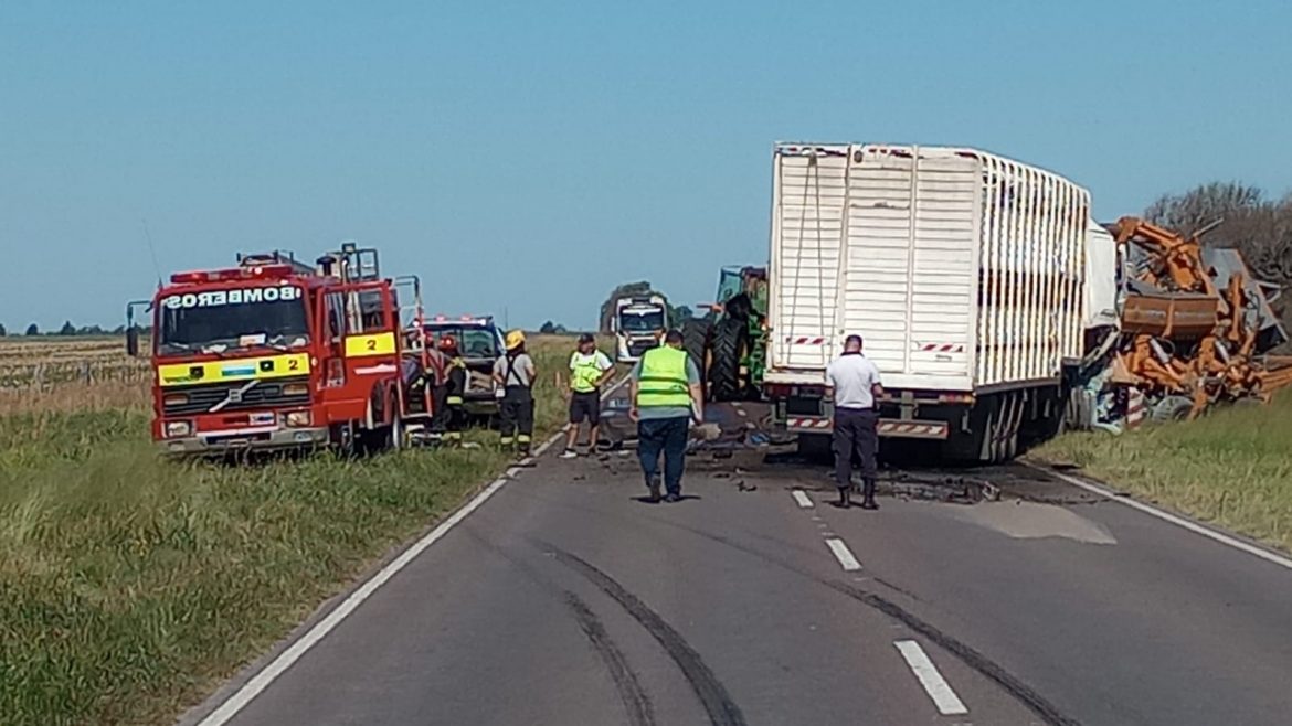 Un camionero murió en un choque en la ruta 4
