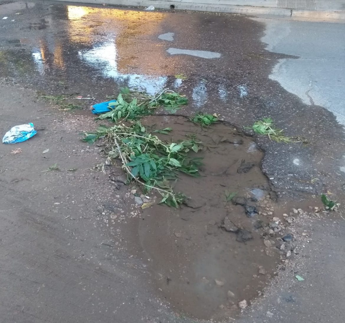 En barrio Congreso reclaman por una pérdida de agua que ya tiene dos años