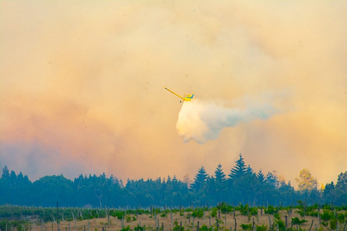 Chubut: hay pobladores evacuados en El Hoyo por un incendio forestal