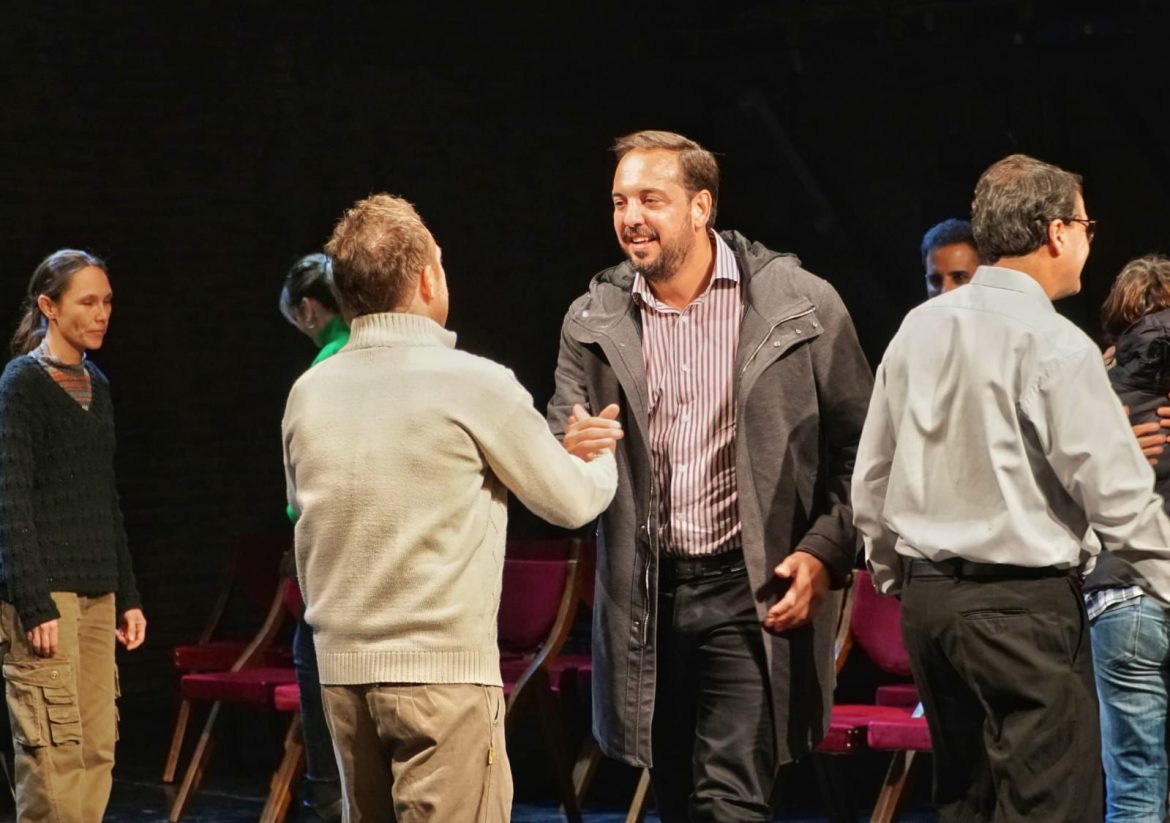 Di Nápoli, en la apertura de la Fiesta Provincial del Teatro