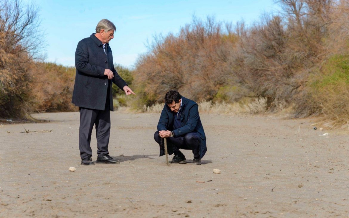 En el Atuel seco, Wado pidió por un pacto federal por el agua