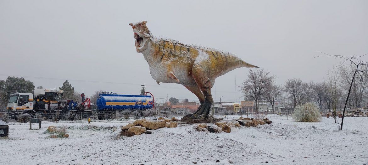 Está nevando en 25 de Mayo y El Sauzal