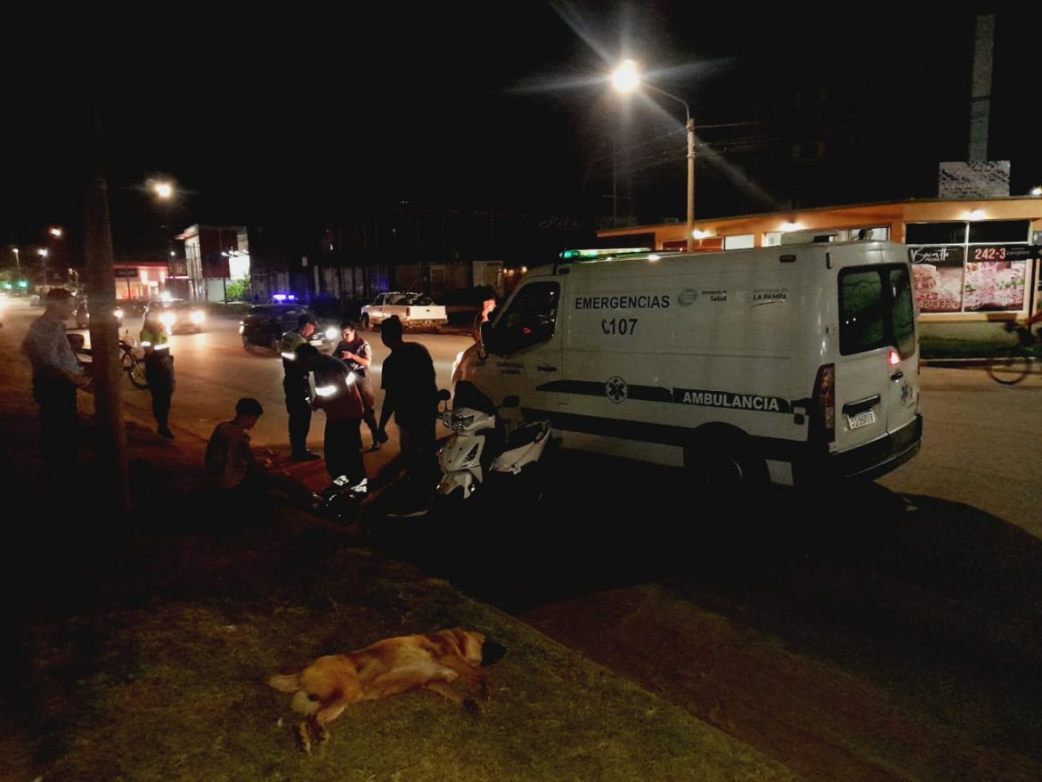 Santa Rosa: iban en moto y chocaron contra un perro