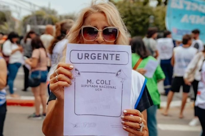 Utelpa empapela Santa Rosa con un mensaje a la docente / diputada Coli: que no vote el mega DNU