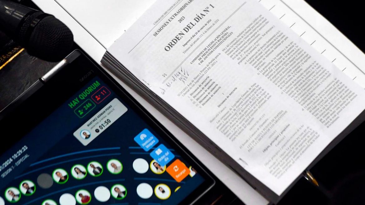 Cuarto intermedio: Diputados postergó la votación de la ley ómnibus