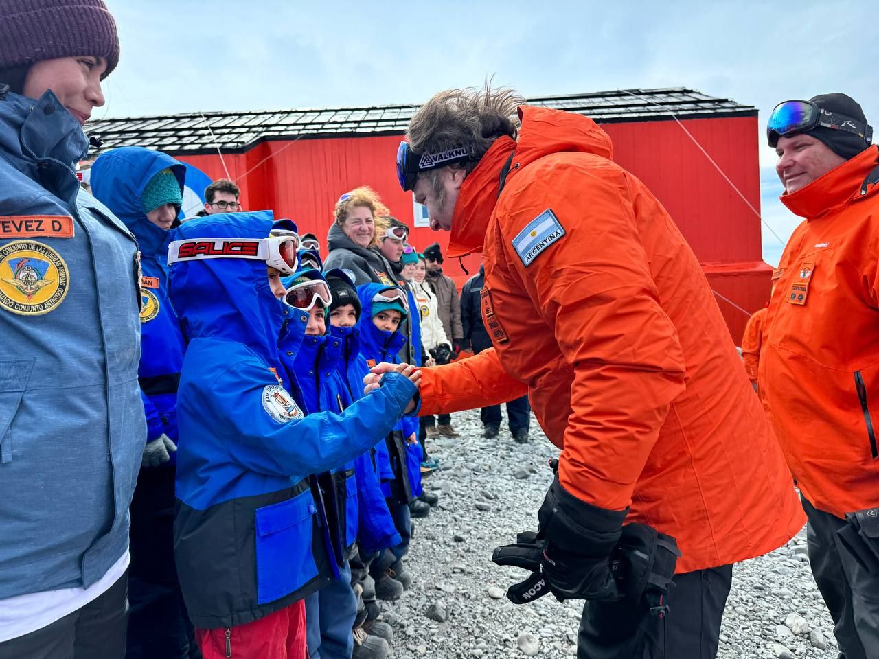 Milei llegó a la Base Marambio en la Antártida