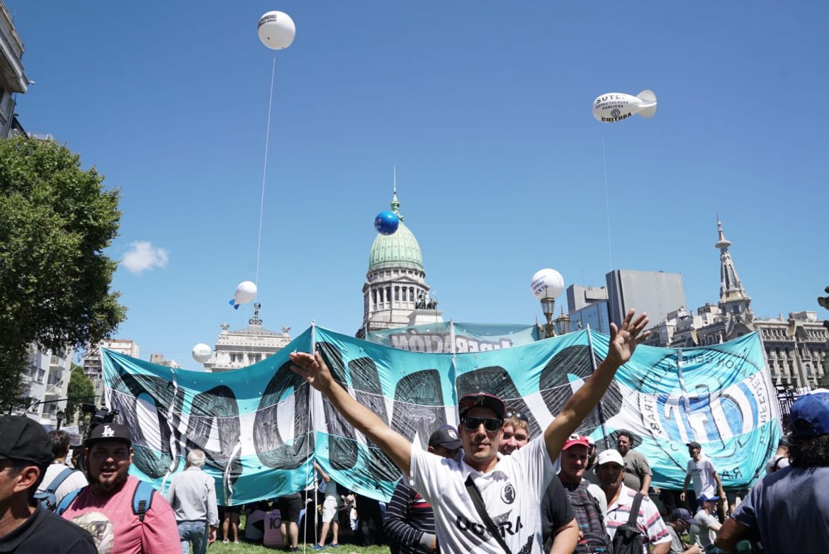 La manifestación en el Congreso, en fotos