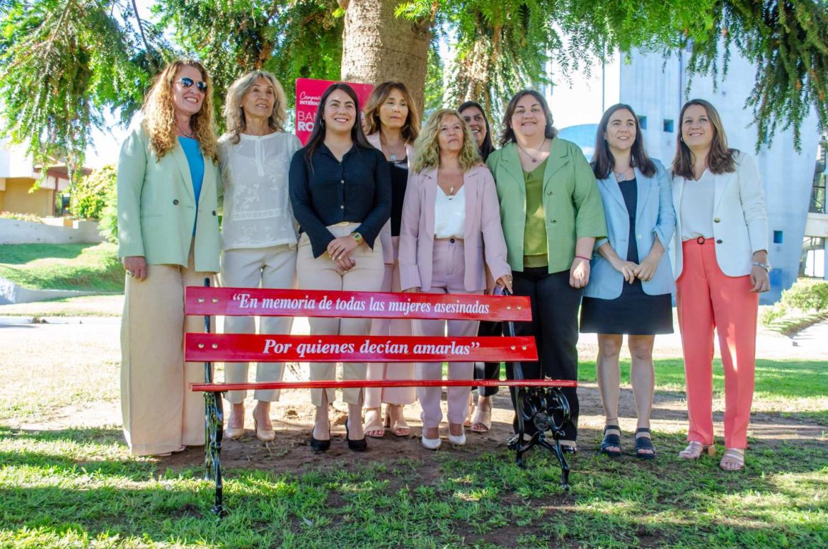 Alicia Mayoral inauguró un “banco rojo” en la Legislatura