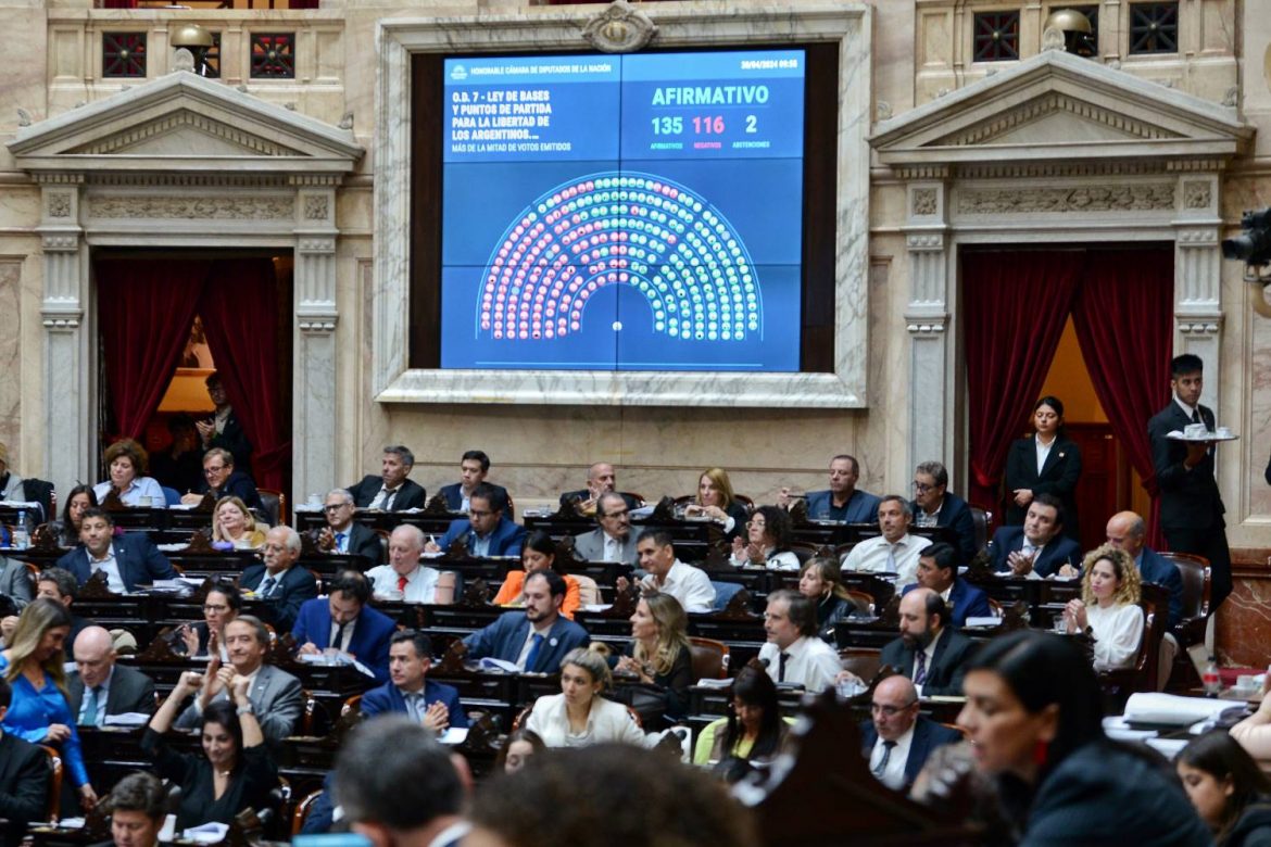 Ley Bases: Diputados aprobaron privatizaciones, reforma laboral y facultades delegadas de Milei