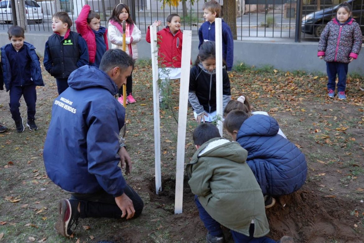 La municipalidad de Santa Rosa continúa con el Programa “Los Árboles del patio de mi Escuela”