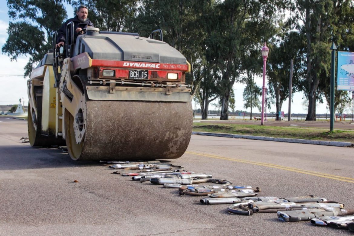 Santa Rosa: el municipio destruyó 84 caños de escapes