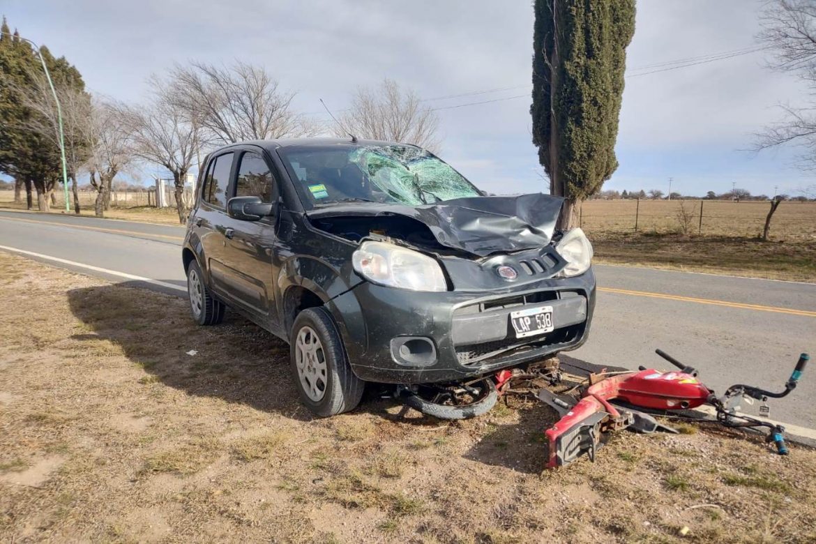 Murió un hombre en un choque en Bernasconi