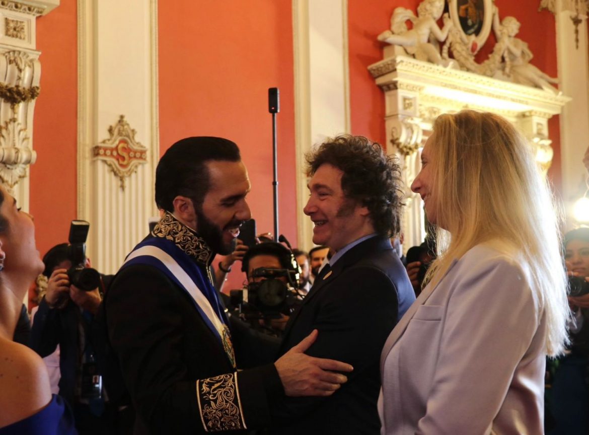 Milei participó de la asunción del segundo mandato de Nayib Bukele