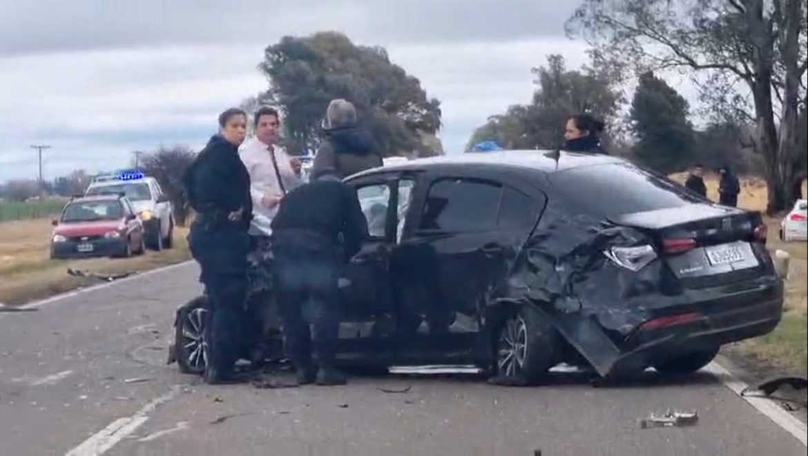 Dos heridos graves en un choque en cadena en la ruta 5