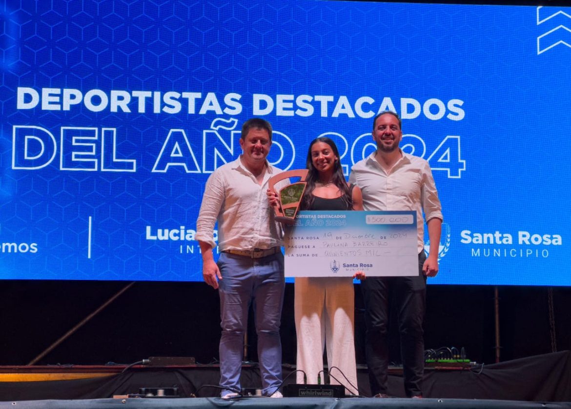 Santa Rosa homenajeó a sus deportistas destacados en una noche inolvidable