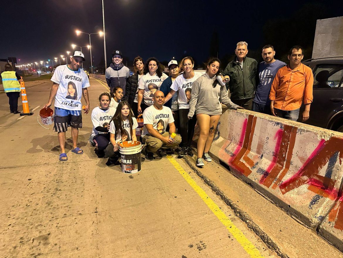 A dos meses de su muerte, pintadas en Santa Rosa en reclamo de Justicia por Lía Falcón