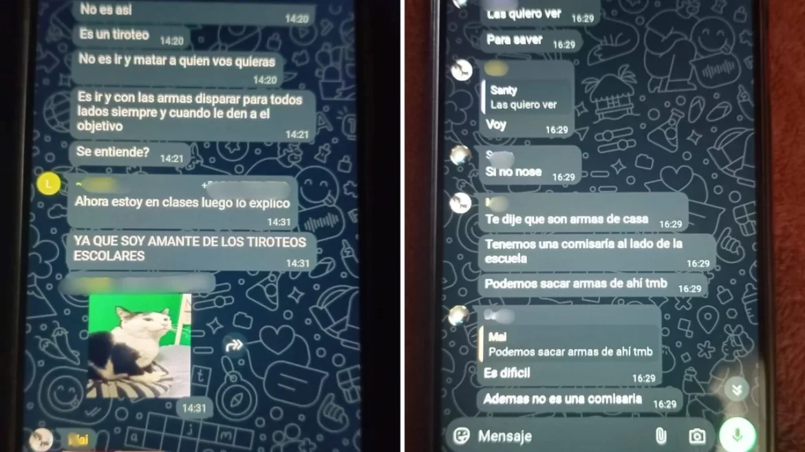 Los chats de los alumnos que planificaban una  masacre en Maschwitz