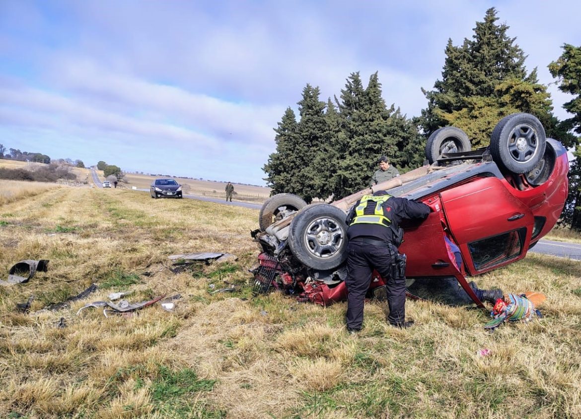 Falleció una mujer por un choque frontal en la ruta 35