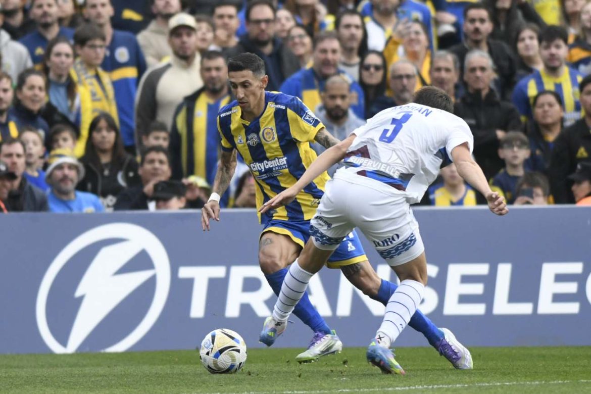 Con gol de Di María, Rosario Central igualó con Godoy Cruz en el retorno del campeón del mundo a la Argentina