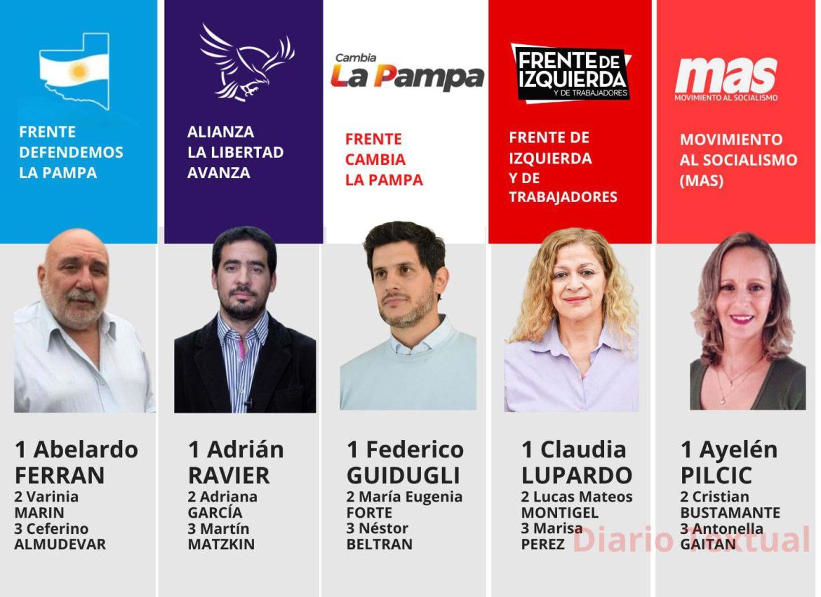 Legislativas: el juez Baric oficializó las cinco listas que competirán en La Pampa el 26 de octubre