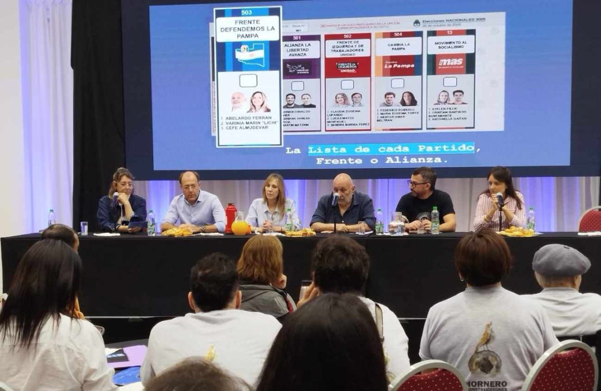 Candidatos del peronismo en un concurrido encuentro con cooperativas de La Pampa