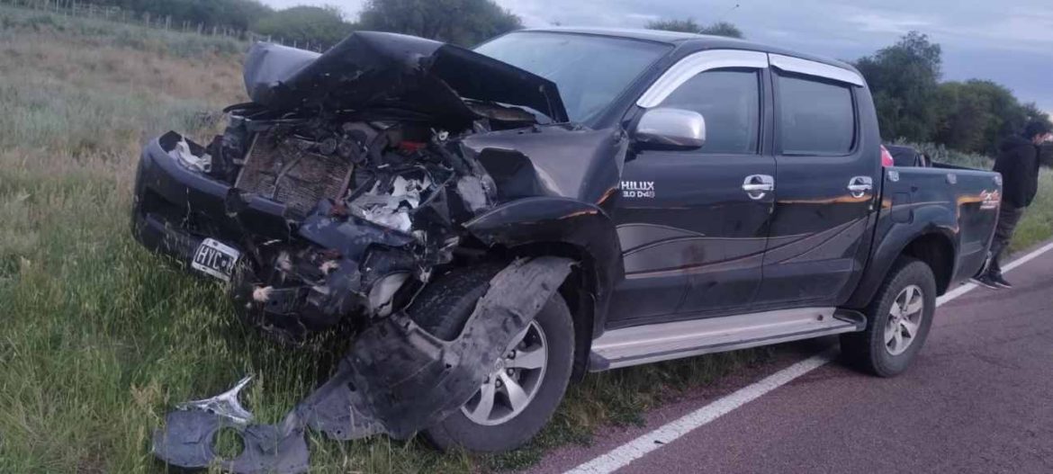 Una camioneta y un colectivo chocaron una vaca en cercanías de El Durazno