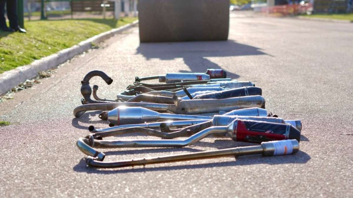 En Santa Rosa, la municipalidad ya destruyó 123 caños de escape en lo que va de 2025