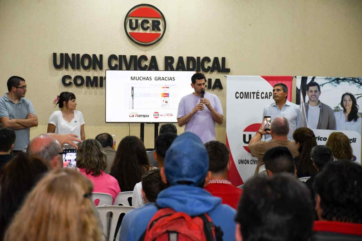 Guidugli cerró su campaña en el Comité Capital con el acompañamiento de todo el radicalismo santarroseño