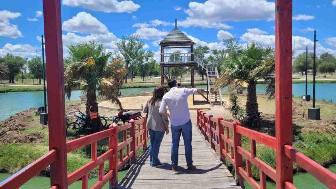 Cada vez más cerca: Di Nápoli recorrió la obra integral del Parque Don Tomás